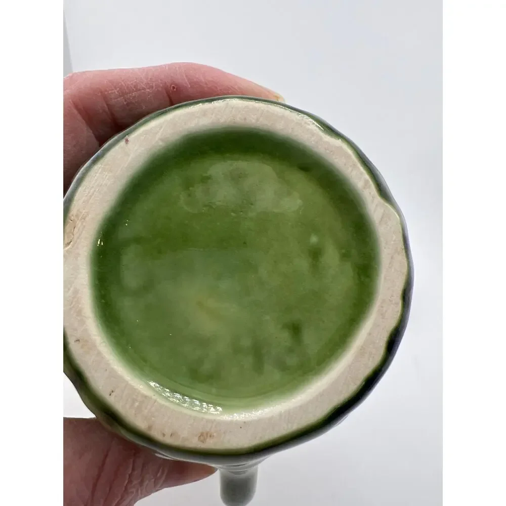 Green Sugar Bowl Vintage Cute Abstract Fairy‎
